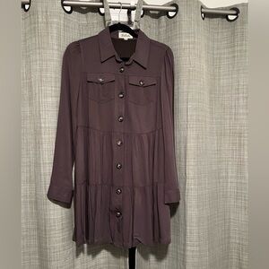 Listicle long sleeve dress